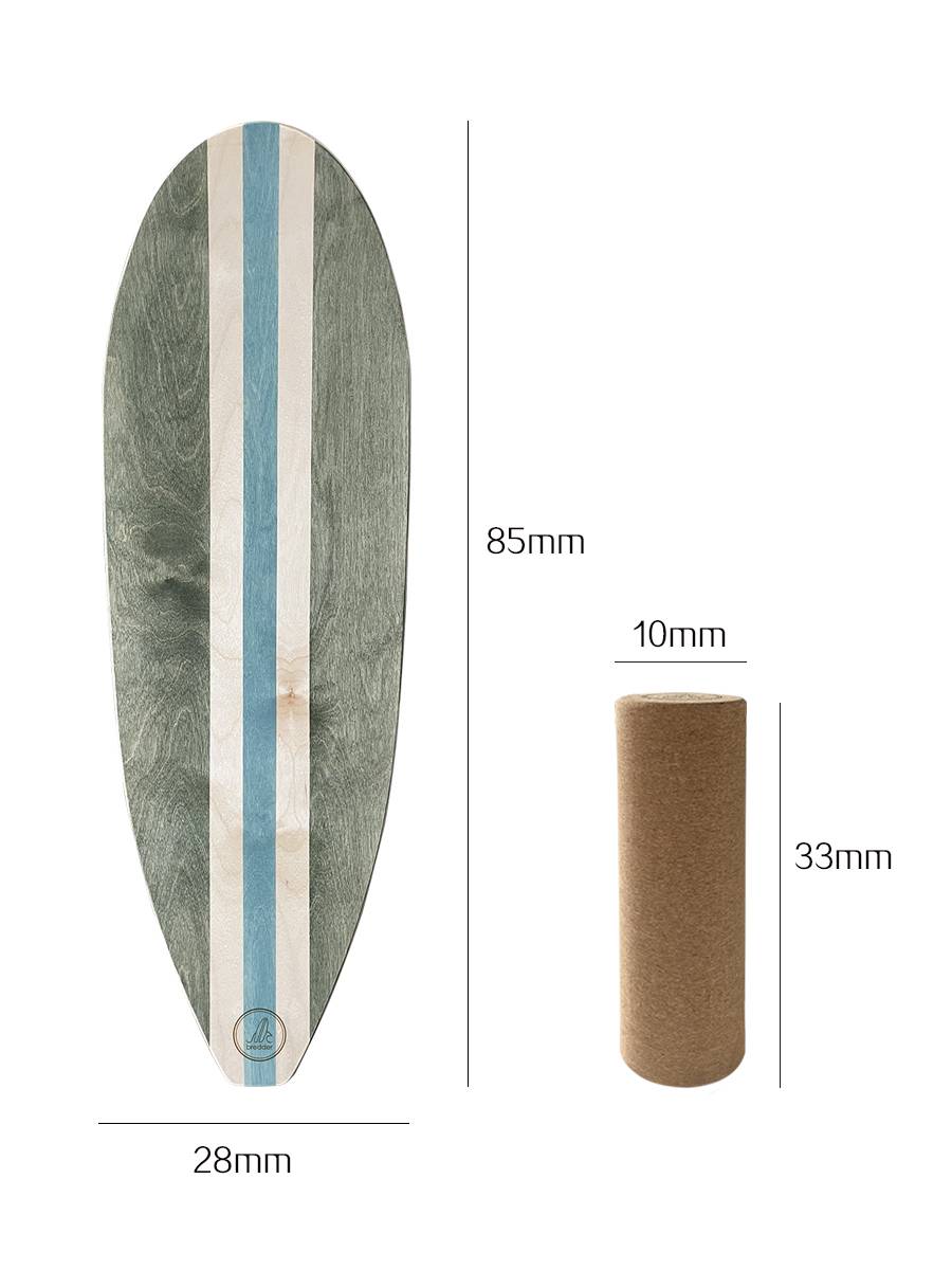 Round tailboard - Milk blue green